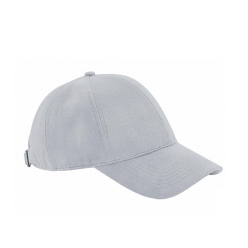 Шапка с козирка 6 панелна Faux Suede Light Grey