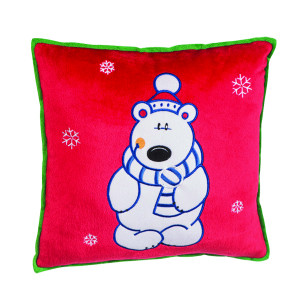 Декоративна Коледна Възглавница Xmas Pillow Bear Червена - Img 2