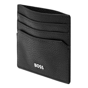 Луксозен кардхолдър от естествена кожа BOSS Classic Grained Black - Img 3