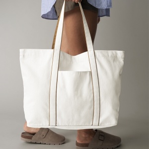 Рециклирана памучна чанта - Courtside Large Tote - Navy - Img 3