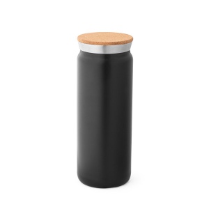 Термо бутилка LAVINE 600 и коркова капачка Beige - Img 3