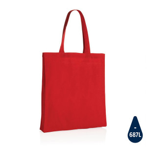 Чанта от рециклиран памук Impact AWARE™ 145гр Червена - Img 1