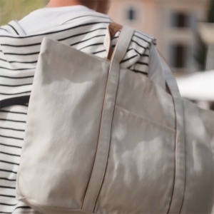 Рециклирана памучна чанта - Courtside Large Tote - Navy - Img 4
