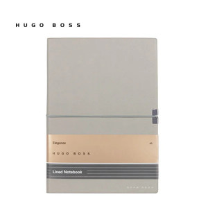 Луксозен тефтер с ластик без дати А5 Hugo Boss Grey - Img 1