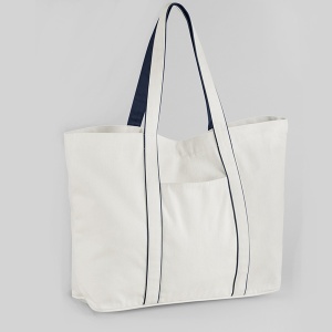 Рециклирана памучна чанта - Courtside Large Tote - Navy - Img 5