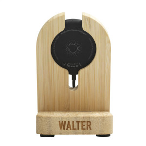 Бамбукова безжична стойка за телефон за бързо зареждане Walter - Img 9