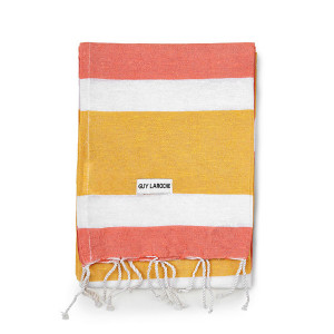 Луксозна плажна кърпа Guy Laroche Yellow/Orange - Img 1
