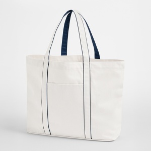 Рециклирана памучна чанта - Courtside Large Tote - Navy - Img 6