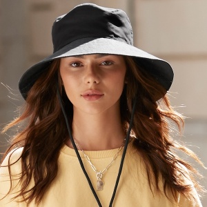 Шапка с голяма периферия WideBrim Black - Img 3