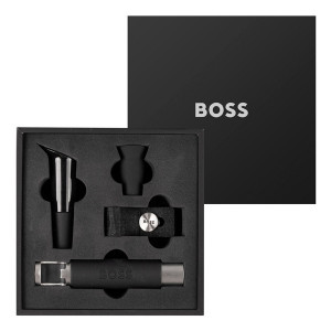 Луксозен подаръчен сет аксесоари за вино Hugo Boss Iconic Black - Img 1