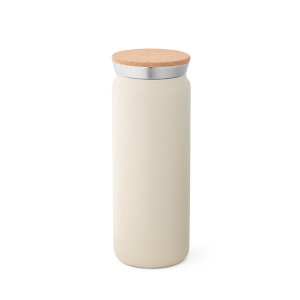 Термо бутилка LAVINE 600 и коркова капачка Beige - Img 1