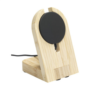 Бамбукова безжична стойка за телефон за бързо зареждане Walter - Img 2