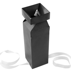 Подаръчна кутия от черен картон BOW BOX - Img 2