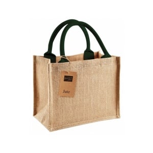 Чанта за плаж от юта Jute Mini Dark Green