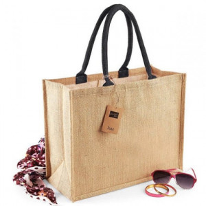 Чанта Юта Classic Jute Shopper BIG Dark Green - Img 4