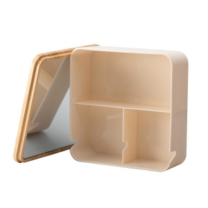 Кутия за бижута и гримове с бамбуков капак VANITY BOX - Img 2