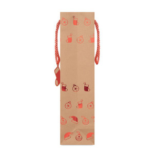 Подаръчна крафт хартиена торбичка за вино - SPARKLE WINE - Img 11