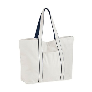 Рециклирана памучна чанта - Courtside Large Tote - Navy - Img 1