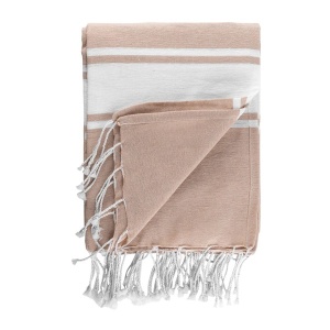 Голяма плажна кърпа за двама - Namoku Fouta – Beige - Img 1