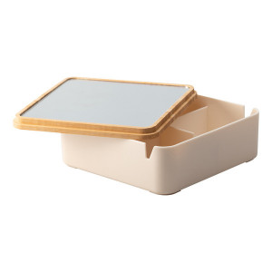 Кутия за бижута и гримове с бамбуков капак VANITY BOX - Img 3