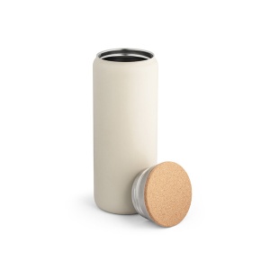 Термо бутилка LAVINE 600 и коркова капачка Beige - Img 2