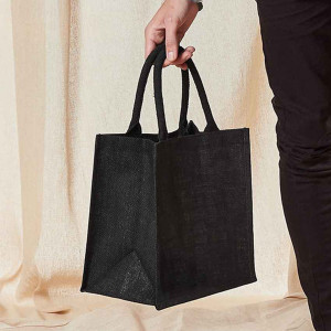 Чанта Юта Classic Jute Shopper BIG Natural Black - Img 3