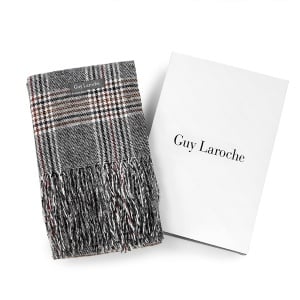 Шал с ресни Cashmere touch Guy Laroche Grey - Img 2