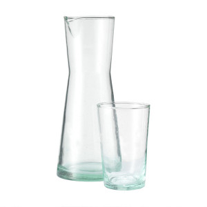Гарафа за напитки от рециклирано стъкло Zuja - 1 л - Img 3