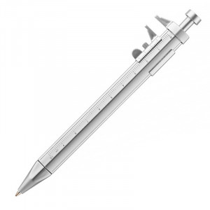 Химикалка с шублер и линия METRUM Сребърен - Img 1