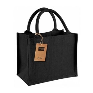 Чанта за плаж от юта Jute Midi Black