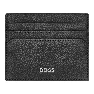 Луксозен кардхолдър от естествена кожа BOSS Classic Grained Black - Img 2