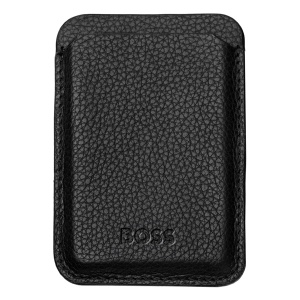 Луксозен кардхолдър BOSS с магнит Classic Grained Black - Img 5