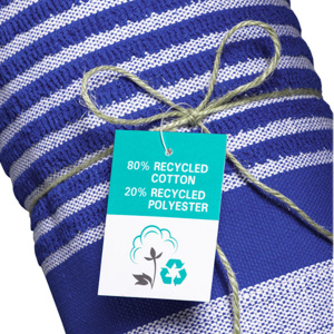 Рециклирана плажна кърпа парео Bora Bora 350 гр RoyalBlue - Img 4