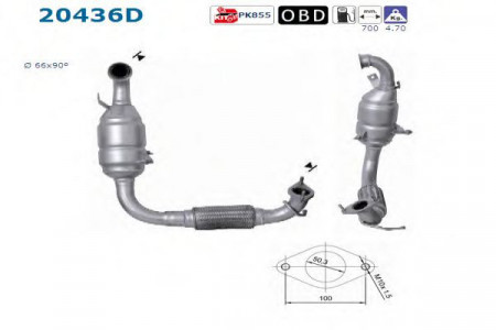 Catalizator Ford Fiesta V 2004-2008