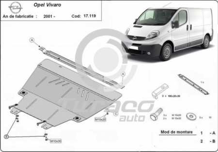 Scut motor metalic Opel Vivaro