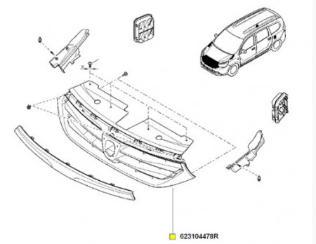 Grila radiator Dacia Lodgy