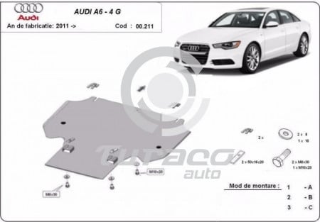 Scut metalic cutie de viteza Audi A6 4G