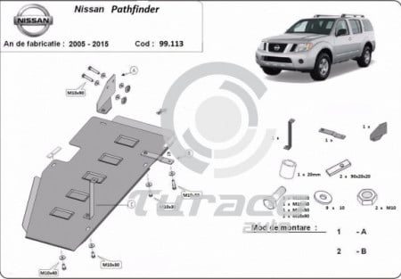 Scut metalic rezervor Nissan Pathfinder D40