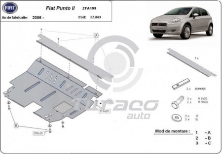 Scut motor metalic Fiat Punto 2