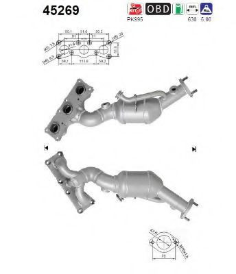Catalizator BMW Seria 5 (E60, E61) 2007-2010