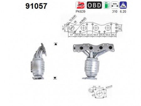 Catalizator Subaru Justy III 2003-2007