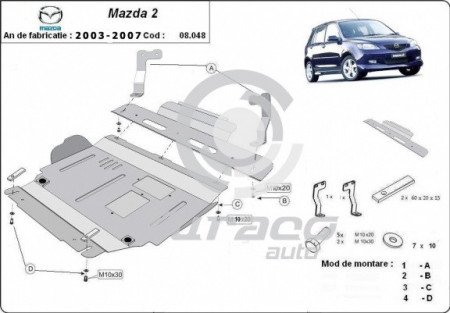 Scut motor metalic Mazda 2