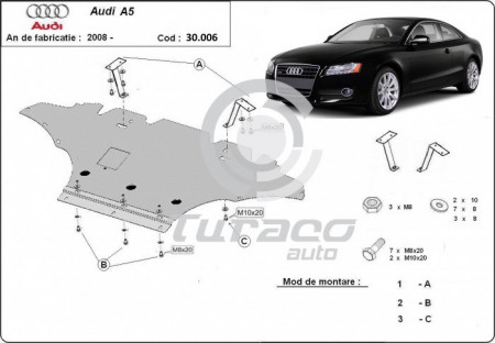 Scut motor metalic frontal Audi A5