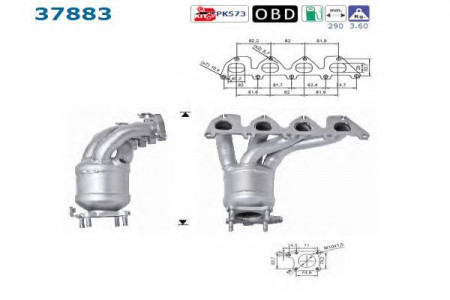 Catalizator Volkswagen Caddy II 2000-2004