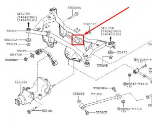 Bucșă diferenţial spate NISSAN X-TRAIL 2001-2013 - Img 2