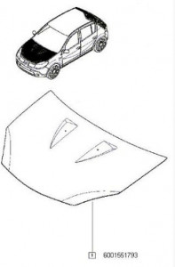Capota fata Dacia Sandero