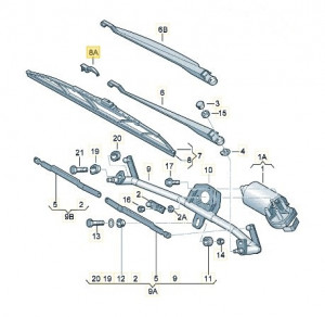 Clema prindere stergator AUDI A4 2000 - 2005 - Img 3
