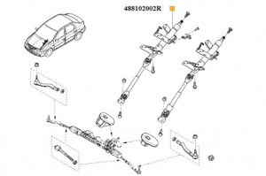 Coloana directie Dacia Logan/ Dacia Sandero cu servo - Img 2