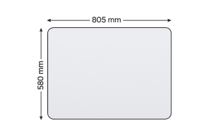 Geam cabină tractor 805-580 – universal, sticlă securizată GEROM