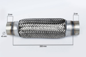RACORD FLEXIBIL INNER & OUTER BRAID (B) 45x200 MM